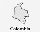 Colombia Outline Map Coloring Flag Colombian America South Nicepng sketch template
