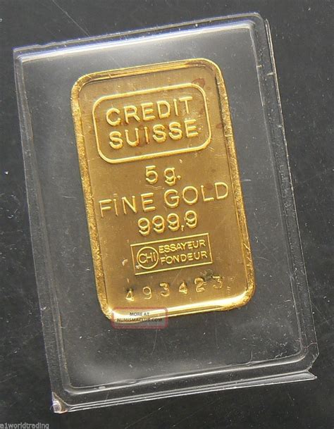 gram credit suisse  gold bar  unc