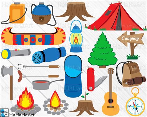 Camping V1 Clipart Cutting Files Svg Png  Dxf Eps Etsy