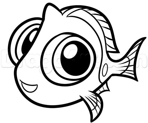 pin  fish cartoon drawing