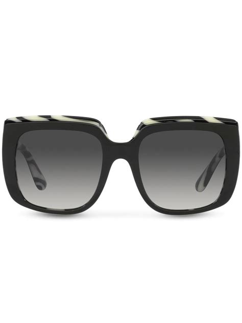 dolce gabbana eyewear zebra print detail sunglasses farfetch