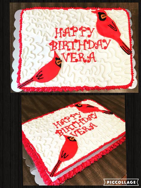 cardinal cake cake  cake happy birthday