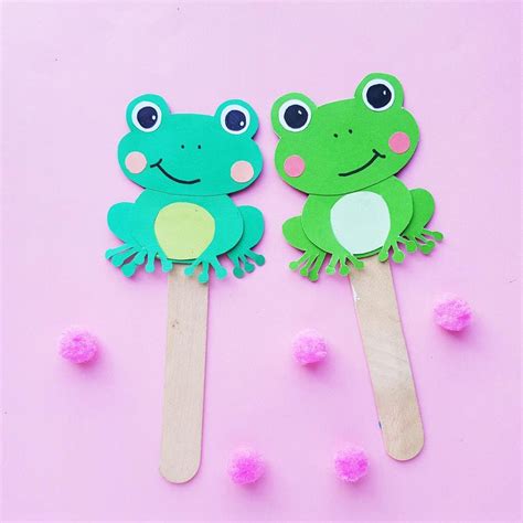 printable template    speckled frog paper puppets