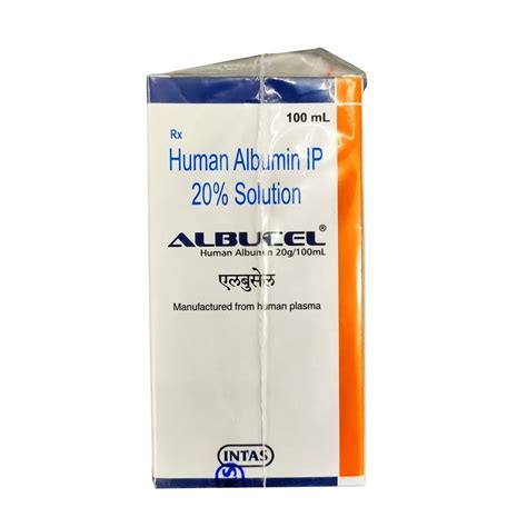 albucel human albumin ip 20 solution injection intas 100 ml rs 5526