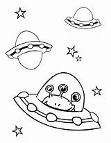 Coloring Spaceship Pages Kids Printable Space Color sketch template