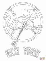 Yankees Coloring York Logo Pages Baseball Mlb Printable Giants Dodgers Los Jersey Reds Cincinnati Drawing Print Color Angeles Cleveland Sport sketch template