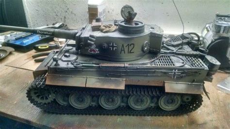 pin  customized rc battle tanks clark tk taigen tamiya heng long