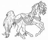 Carousel Adult Pferde Caballos Ausmalbilder Kutsche Ausmalen Celestial Tack Malvorlagen Sheets Besuchen 99worksheets sketch template