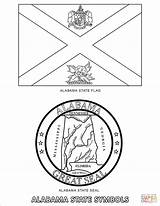 Alabama State Coloring Flower Symbols Pages Template sketch template