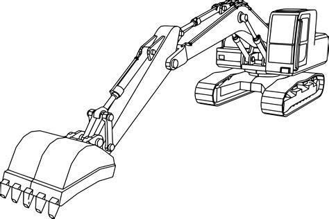 excavator coloring pages    print