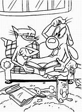 Coloring Pages Nick Jr Nickelodeon 90s Print Catdog sketch template