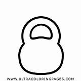 Kettlebell Pesa Dumbbell Página Ultracoloringpages sketch template