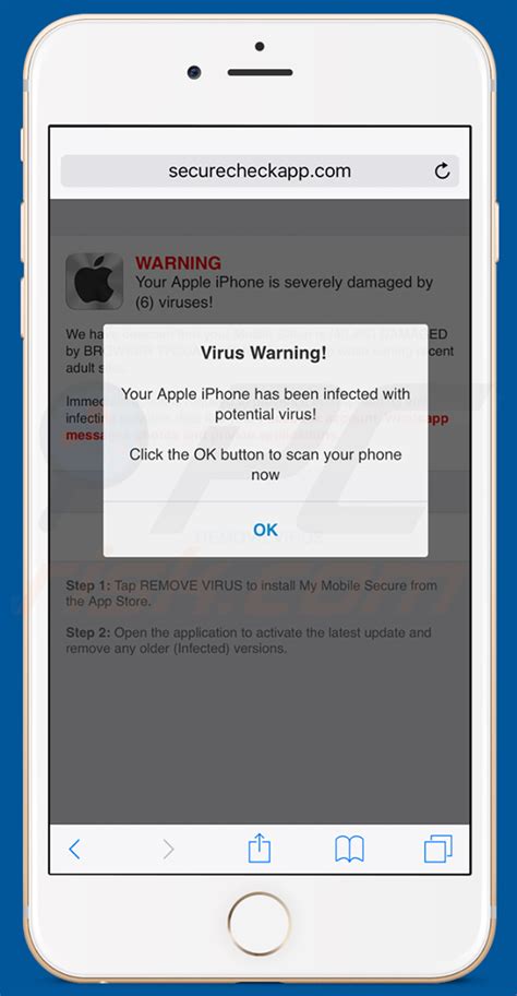 apple iphone  severely damaged   viruses pop  scam mac