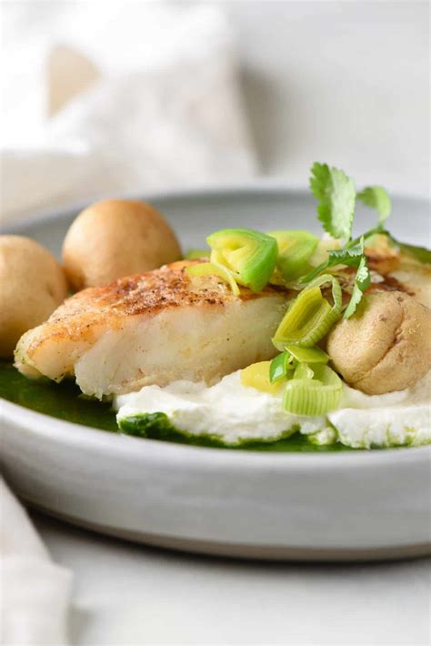 Chilean Sea Bass With Potatoes And Herb Sauce Foxes Love Lemons