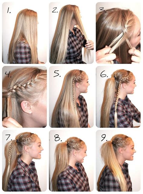braided high ponytail tutorial sporty hairstyles hair