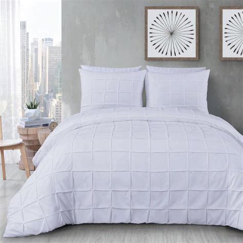 Pleated Square White Bed Sheet Set White Bed Sheets White Bedding