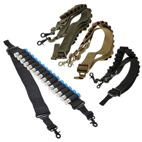 Tactical 2 Point Rifle Shotgun Sling 15 Shell Ammo Holder Bandolier