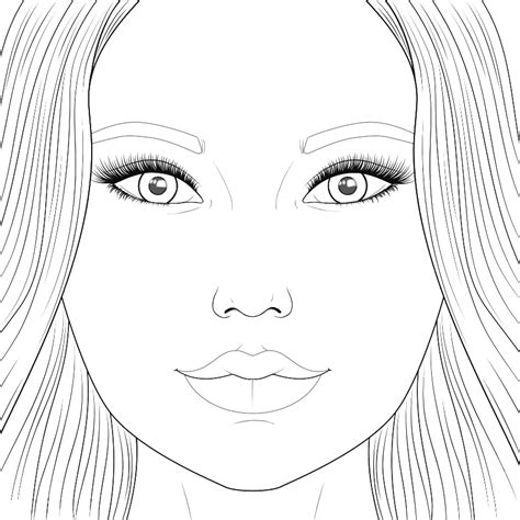 human face coloring page