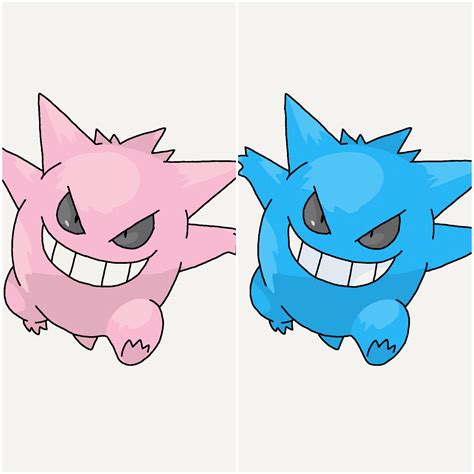 [art] I Made 2 Alt Shiny Gengar For Reddit Users What Do You Think