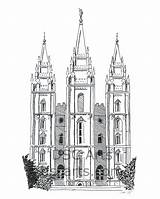 Temple Lds Salt Lake Drawing City Sketch Sketches Paintingvalley sketch template