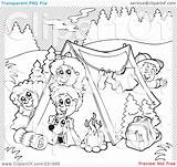 Coloring Teamwork Pages Camping Clip Kids Outline Clipart Illustration Group Rf Royalty Visekart Getdrawings Printable Transparent Color Getcolorings sketch template