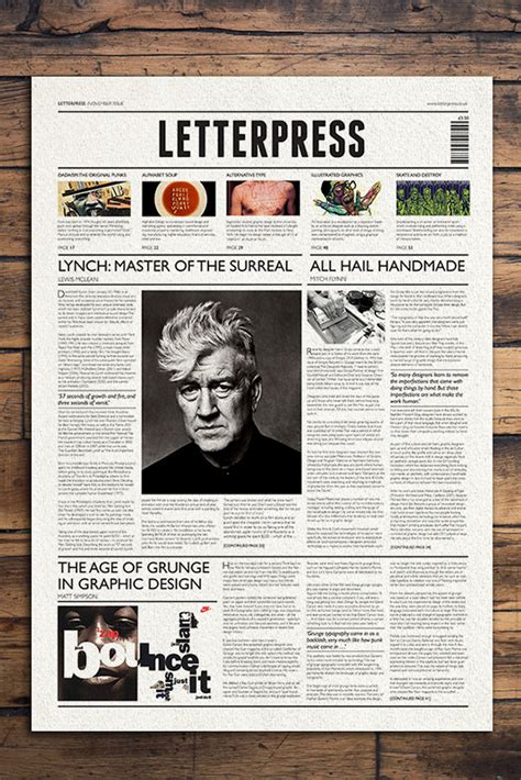 letterpress broadsheet  behance