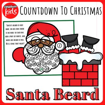 santa beard countdown  christmas  clubbhousekids tpt