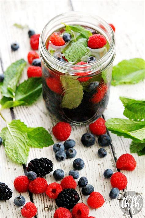 fresh berry  mint spa water  healthy family  home