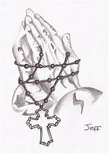 Rosary Hands Praying Drawing Beads Rose Coloring Tattoo Cross Pages Sketch Designs Prayer Bead Drawings Hand Holding Color Printable Paintingvalley sketch template
