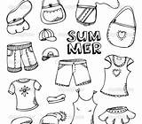 Clothes Coloring Summer Clothing Pages Fashion Winter Drawing Baby Cloth Preschoolers Kids Printable Illustration Color Outfits Cartoon Drawings Getdrawings Beach sketch template