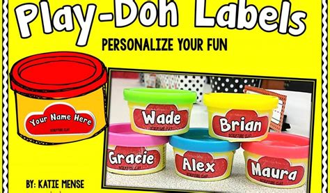 playdough templates personalized editable play doh labels freebie