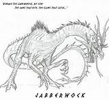 Jabberwocky Minecraft Deviantart Drawings Jabberwock Forums sketch template