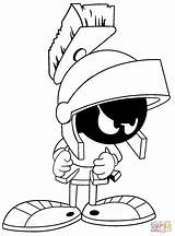 Coloring Looney Tunes Marvin Martian Pages Printable Drawing Dot sketch template