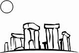 Stonehenge Prehistoric Angleterre Colorier Coloriage sketch template