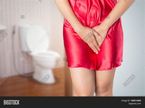 woman prostate problem front toilet image and photo bigstock