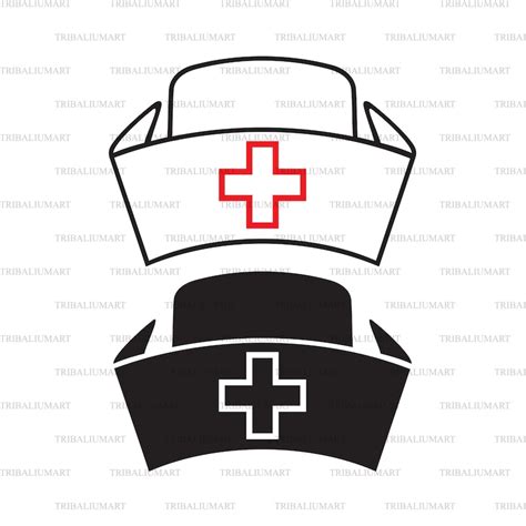 medical nurse hat cut files  cricut clip art silhouettes etsy
