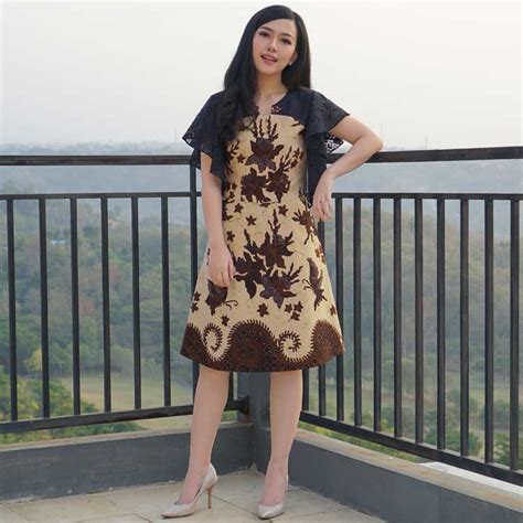 Model Baju Batik Muslim Dress Remaja Harga Dress Wanita