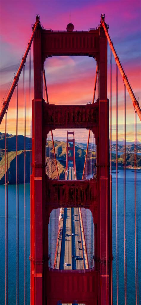 golden gate bridge wallpaper  california usa sunset colorful sky