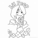 Peep Lil Xcolorings Crying Rapper sketch template