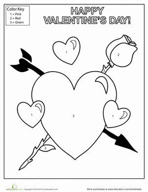 valentines day coloring worksheet educationcom valentines day