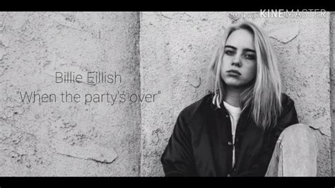 partys  billie eillish lyrics youtube