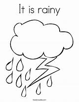Coloring Pages Cloud Rain Colouring sketch template