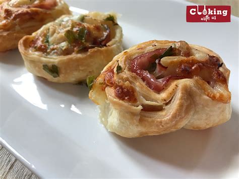 ham and cheese puff pinwheels how to make it