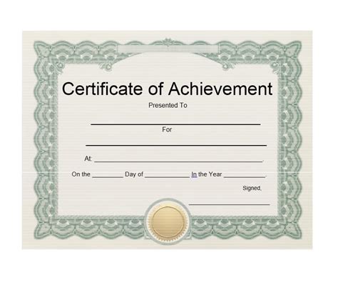 editable printable certificates  achievement printable templates