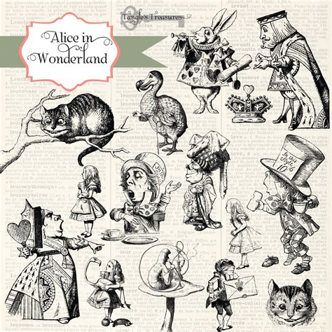 alice in wonderland clipart ~ illustrations ~ creative market