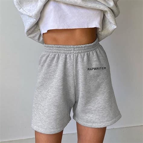 2020 rapwriter womens summer sweatpants shorts letter printed elastic