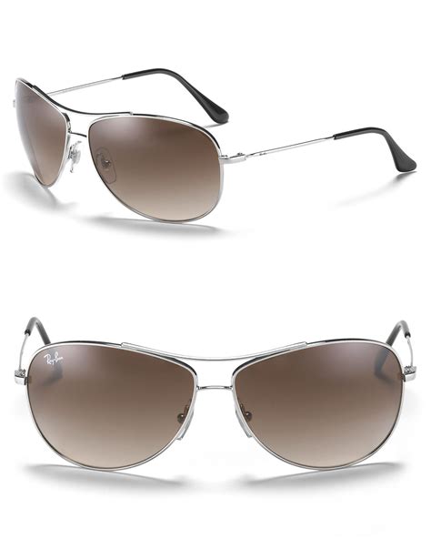 lyst ray ban bubble wrap aviator sunglasses in metallic