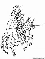 Chevalier Knight Ton Equipement Cavallo Jousting Colorier Cavalli Chevaliers Coloriages Caballero sketch template