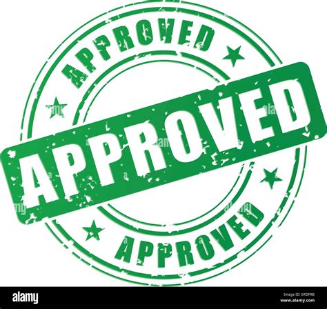 approved stamp green