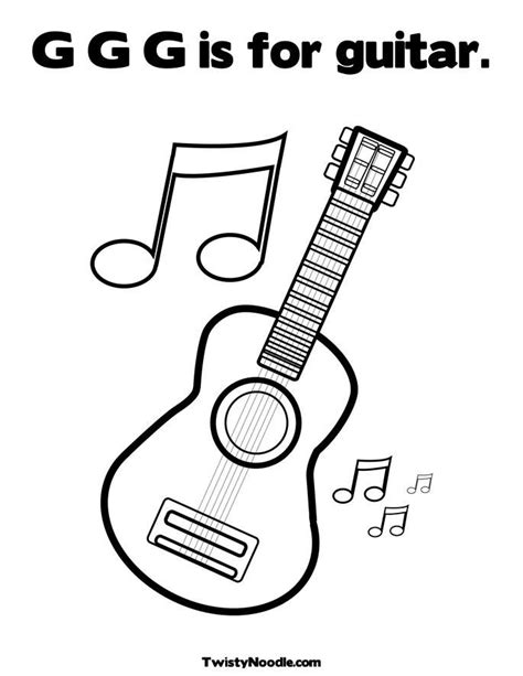 guitar coloring pages  kids coloring home